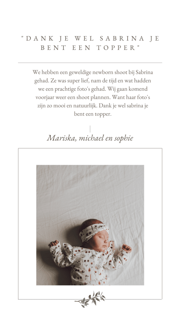 Review newbornshoot Sabrina Wennekes fotografie