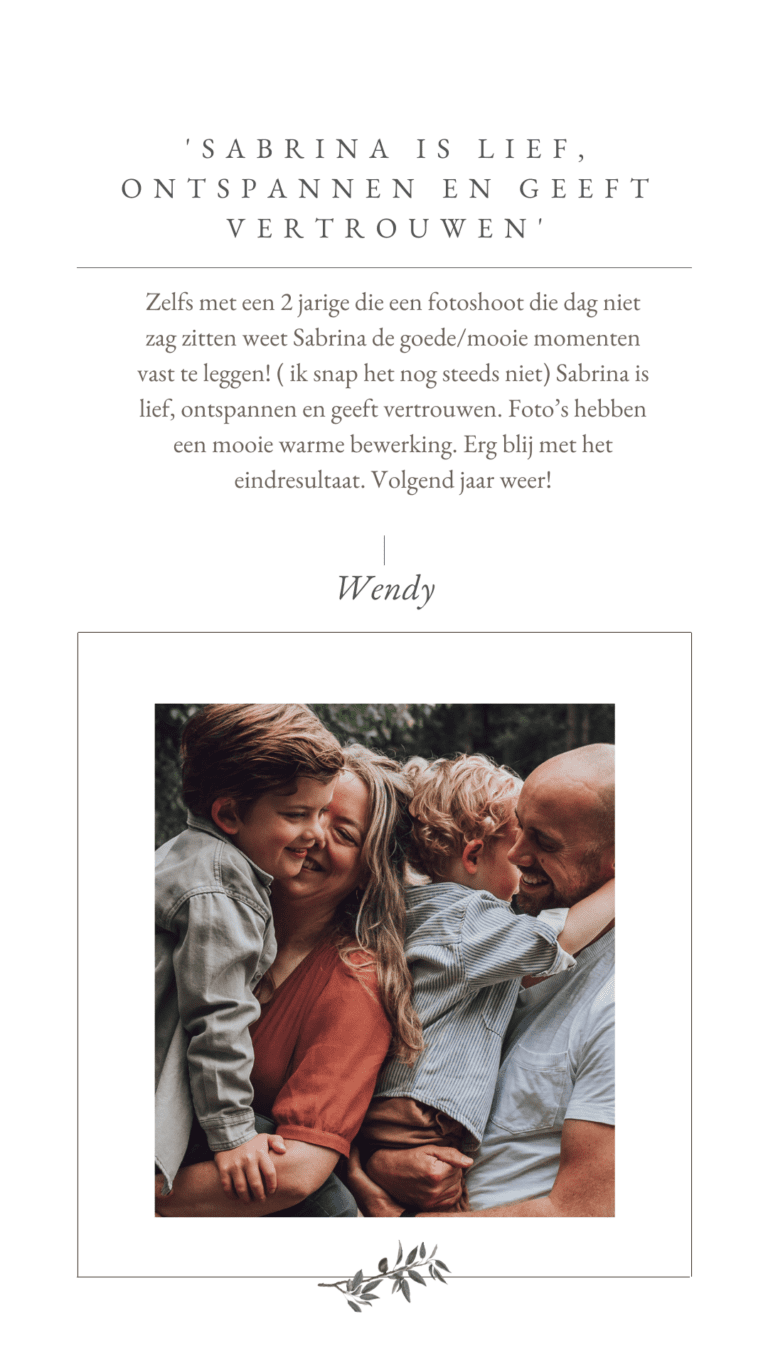 Review gezinsfotoshoot door flow photography