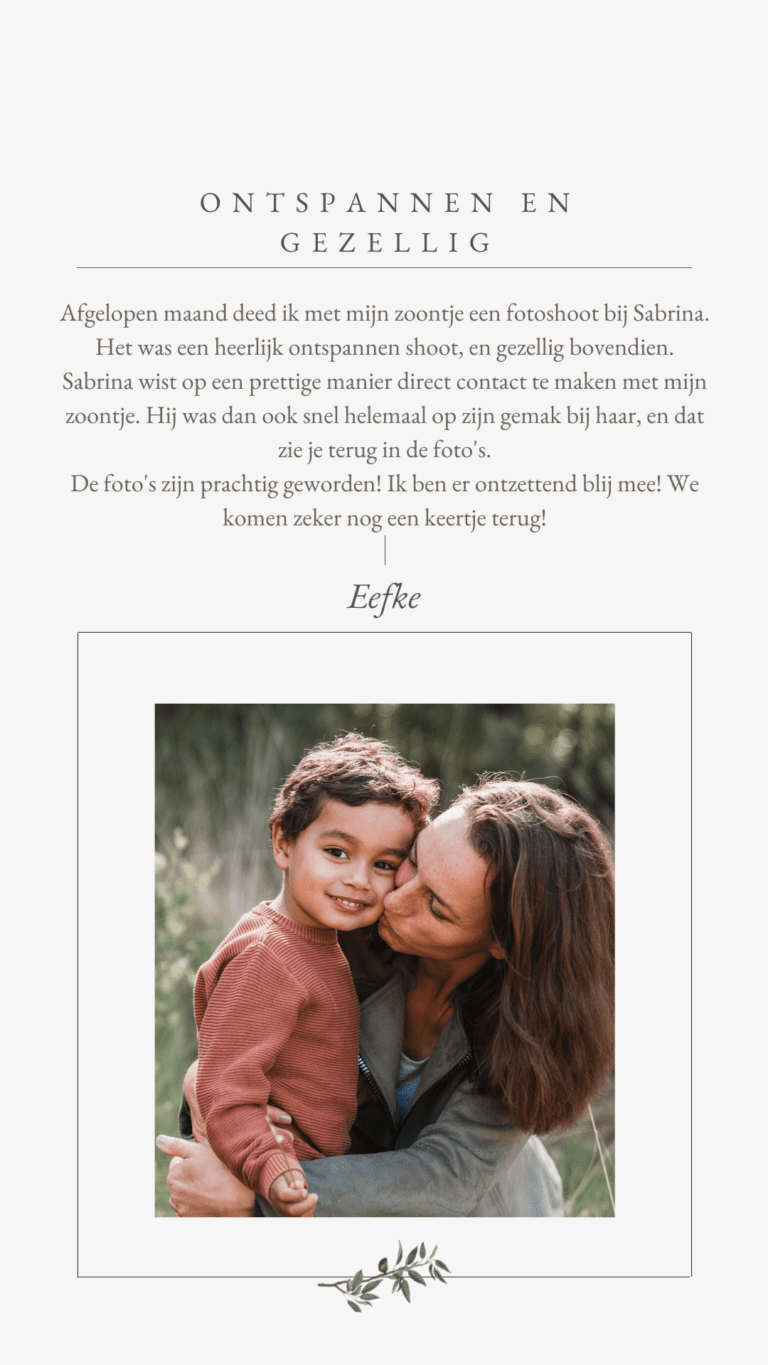 review gezinsfotoshoot door flow photography